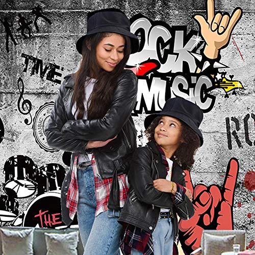 90s Run Dmc Costume 80s Costumes Set for men,Black Bucket Hat Gold Party Chains,Bracelet and DJ Sunglasses 90s Costume Glasses for Birthday Favors,Mens 80s Party and Hip Hop Rapper Theme (black)