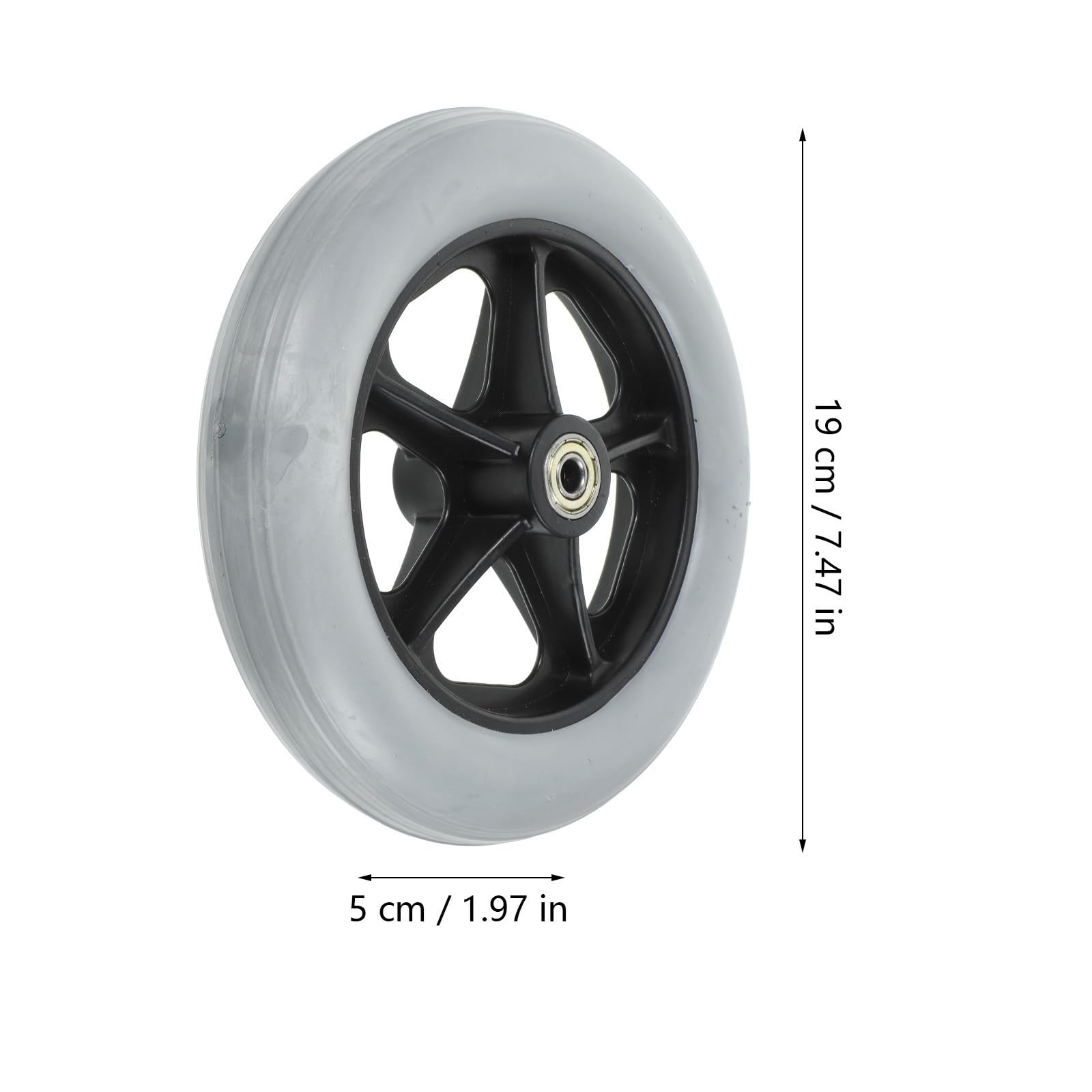 2 Piezas Ruedas Delanteras para Silla de Recambio Sólido de 8