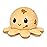 TeeTurtle - The Original Reversible Octopus Plushie - Gingerbread - Cute Sensory Fidget Stuffed Animals That Show Your Mood
