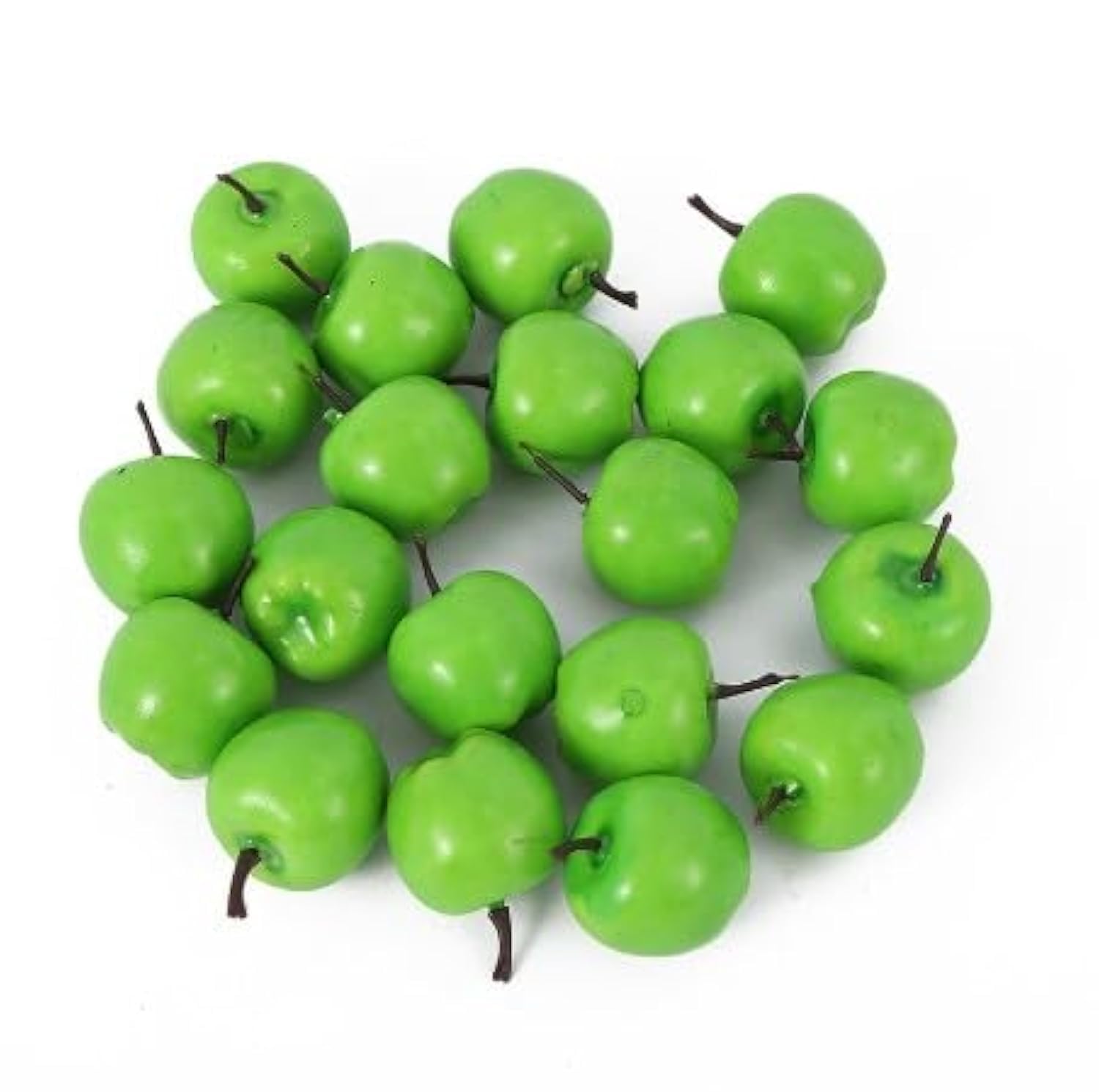 20Pcs Green Mini Fake Lemon Oranges Fruit Plastic Foam Vegetables Fruit as Home Party Decor Craft Photography Props