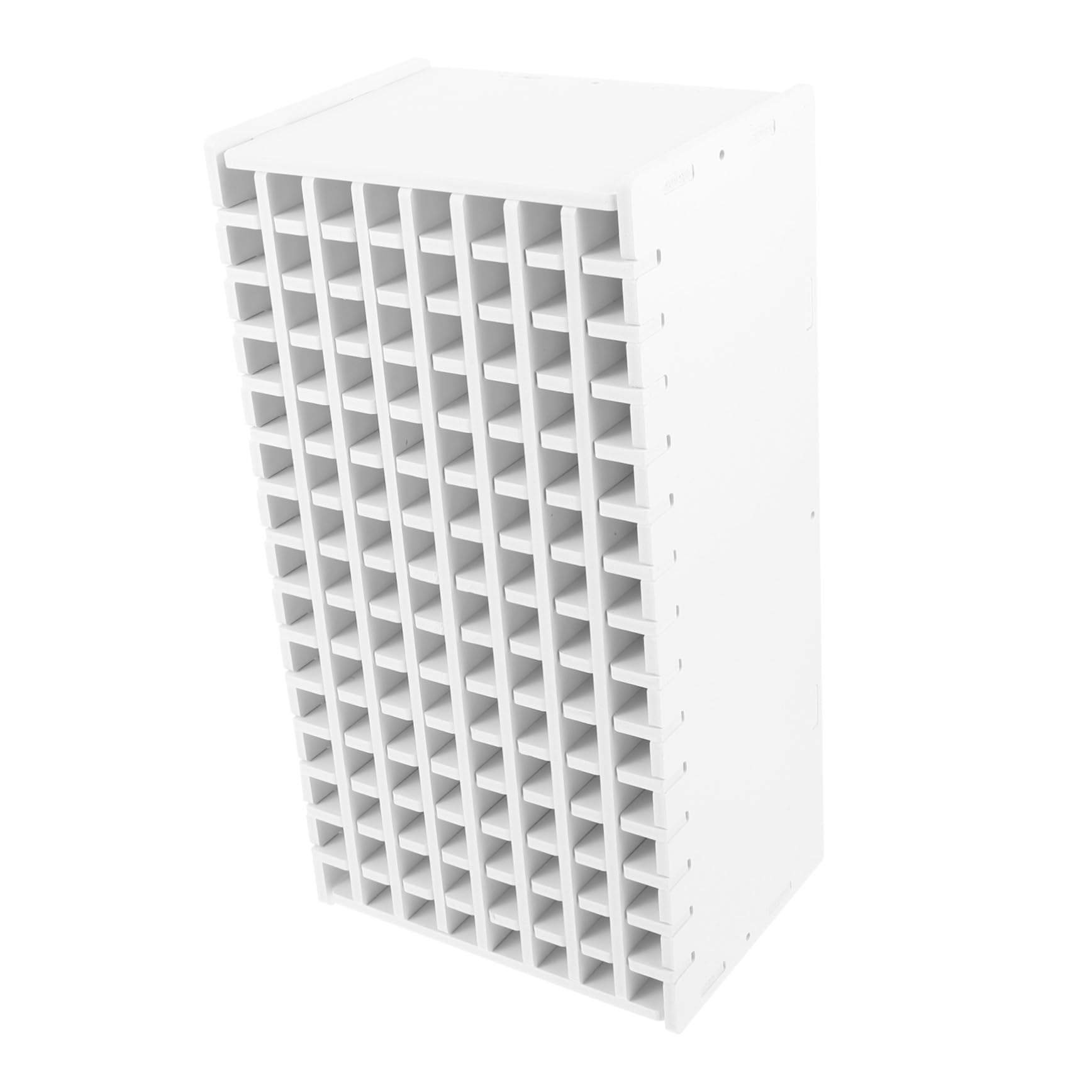 Organizer per Pennarelli Multifunzionale in Legno Scomparti, Porta Penne da Scrivania Bianco, Capacità 120 Pennarelli, per Ufficio e Studenti