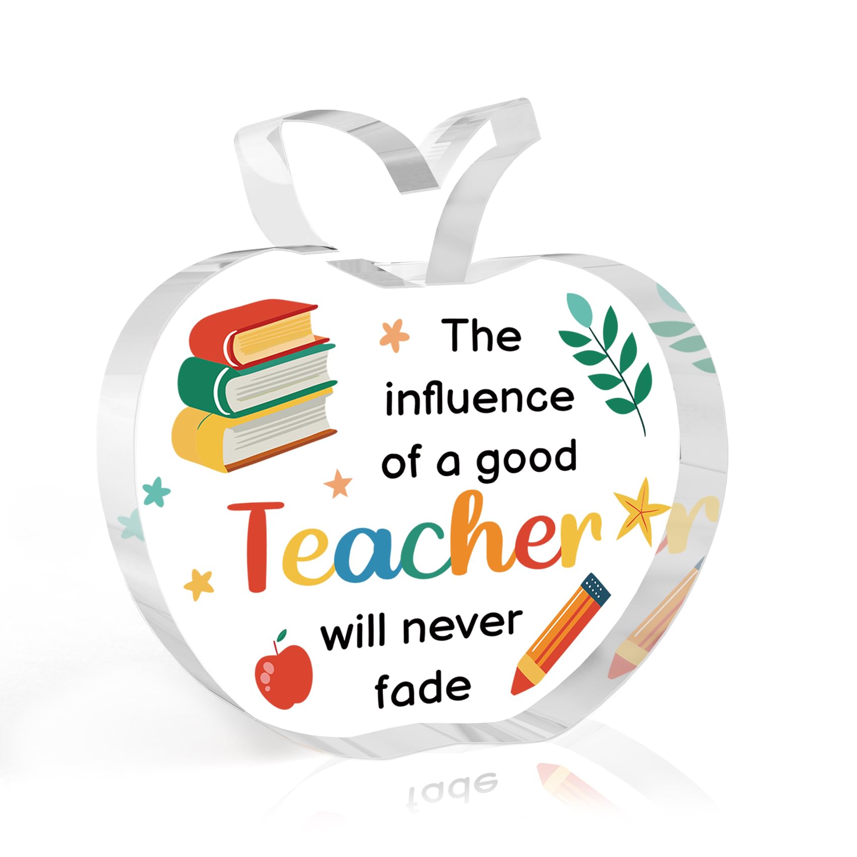 Teacher Appreciation Gifts, Thank You Teacher End Of Year Christmas Retirement Back To School Thanksgiving Halloween Graduation Farewell Easter Gifts for Teachers Women Men Acrylic Plaque