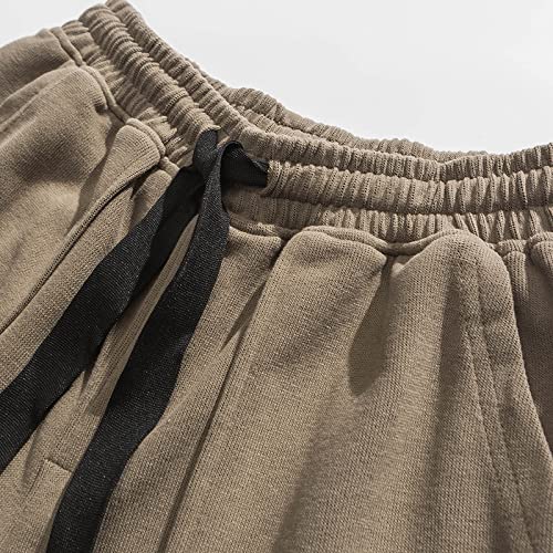 Heren retro effen kleur broek mode trendy persoonlijkheid knappe veelzijdige outdoor klassieke splicing elastische taille sportbroek - Afbeelding 5