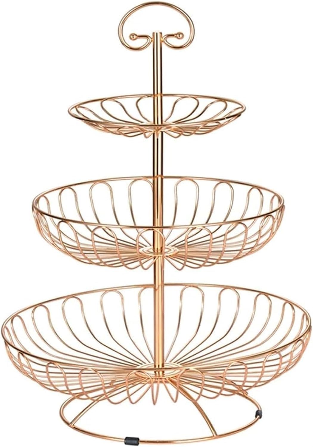 Mnuvxzaewf Onecolor Kitchen Countertop Fruit Rack-3 Tier Basket Bowl Stand For(Onecolor)