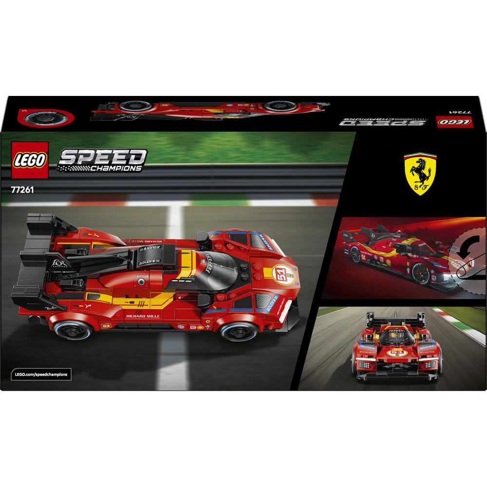 LEGO Speed Champions Ferrari 499P, zabawka konstrukcyjna dla chłopca lub dziewczynki, zestaw z zabawkowym samochodem dla dzieci, pomysł na prezent dla 9-latka 77261