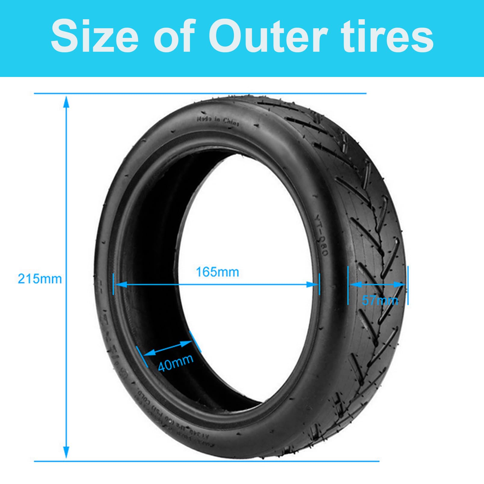 85/65-6.5 Inner Tube For Electric Scooter - High-Quality Butyl Rubber, Fits 6.5" Rims