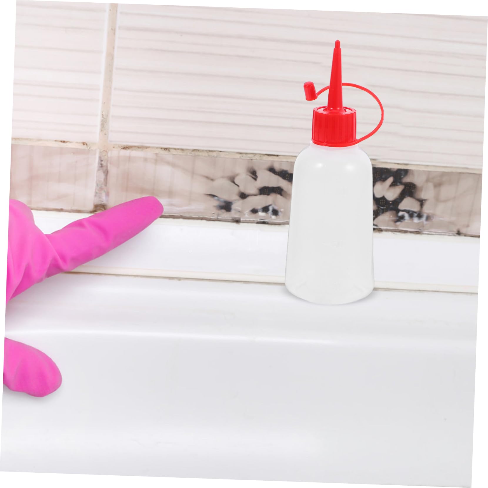 DOITOOL Botellas Dispensadoras de Pegamento Vacías Punta Fina, 10 Unidades de Plástico Blando de 100 Ml Tapa Roja, Recomendadas para Pintura Acrílica y Uso Artístico