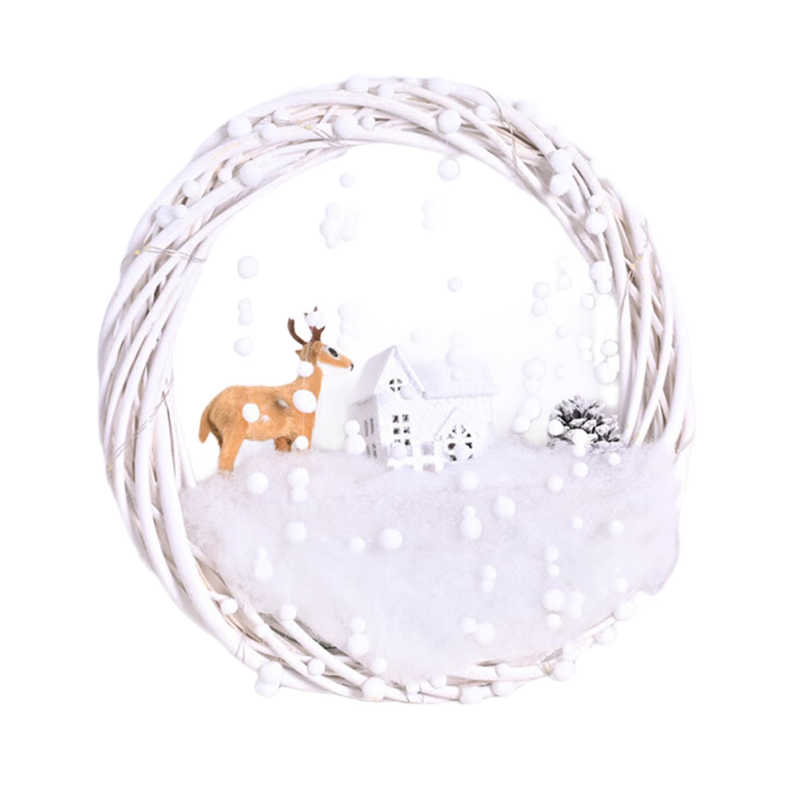 Unique Christmas Reindeer Garlands Simple Designs Christmas Reindeer Wreath Adornment Enhances Seasonal Atmospheres Family Gathering Ornament