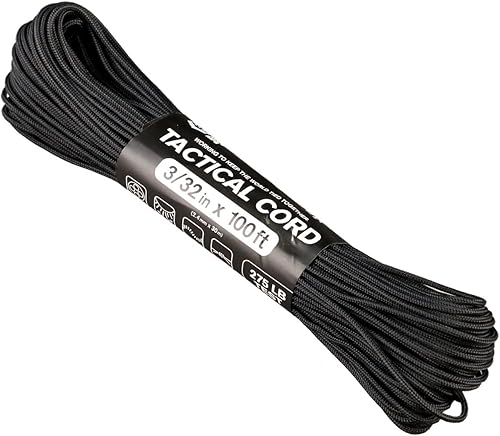 Atwood Rope MFG 275 Tactical Paracord de 100 pies de 4 cuerdas de nailon para paracaídas con núcleo de 4 cuerdas, equipo de supervivencia exterior