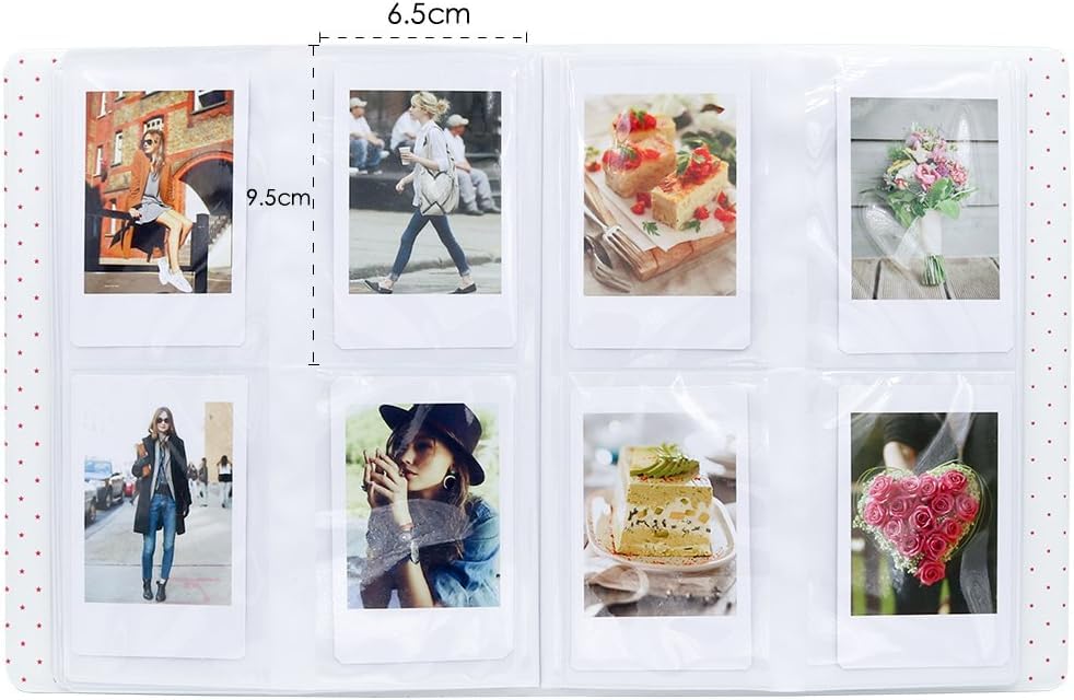 Image of ZENKO 64 Pockets Photo Album for Fujifilm Instax Mini 12 11 9 8 40 Evo Liplay 7S Instant Camera /Mini Link Printer, Polaroid Snap Touch PIC-300 Z2300 Mint Instant Camera Printer (Smokey White)