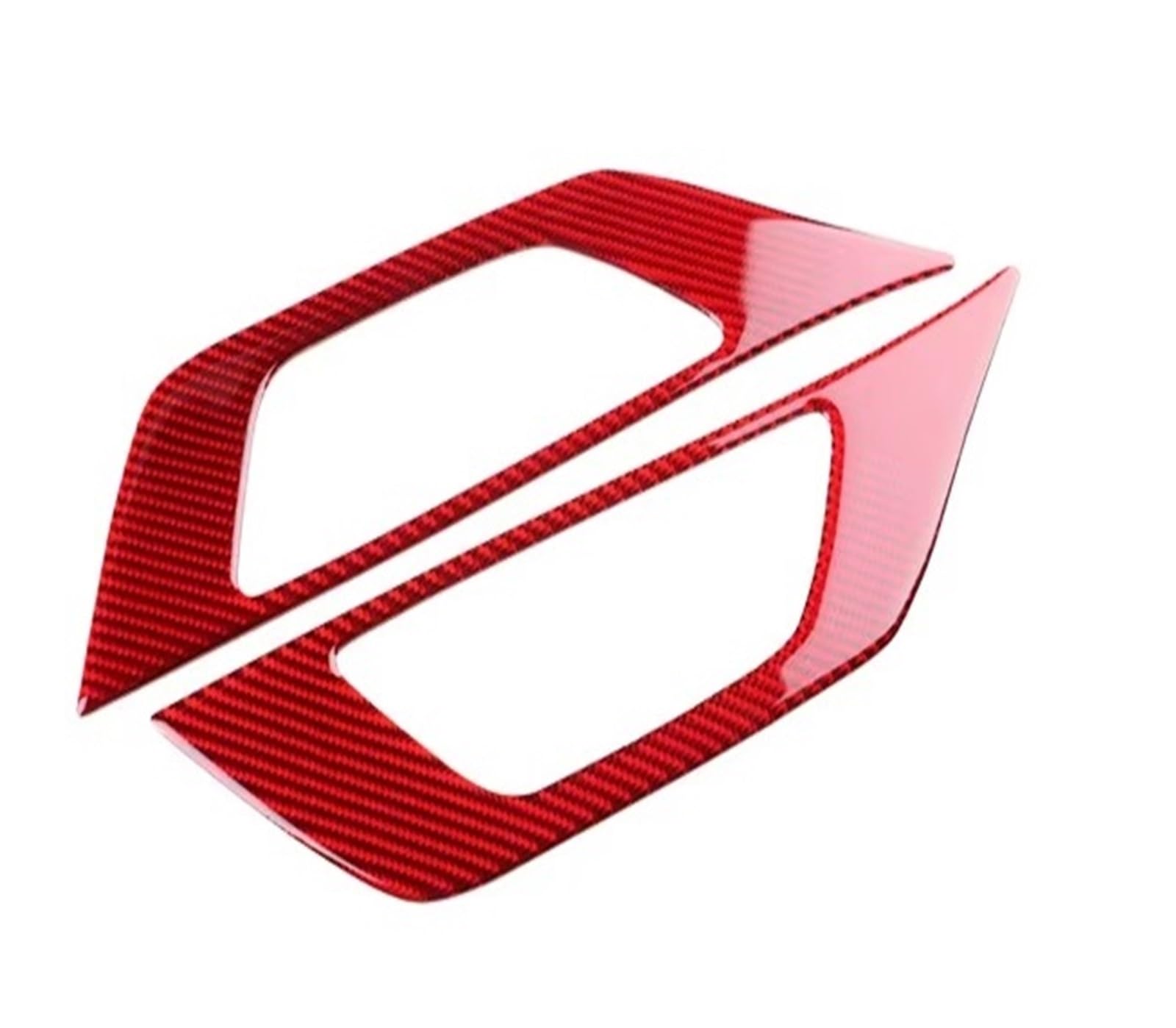 Interior Trim for Mustang GT 2024 2025 LHD RHD Car Seat Handle Button Frame Interior Trim Real Soft Carbon Fiber Sticker Cover Trim Sticker(Red Carbon)