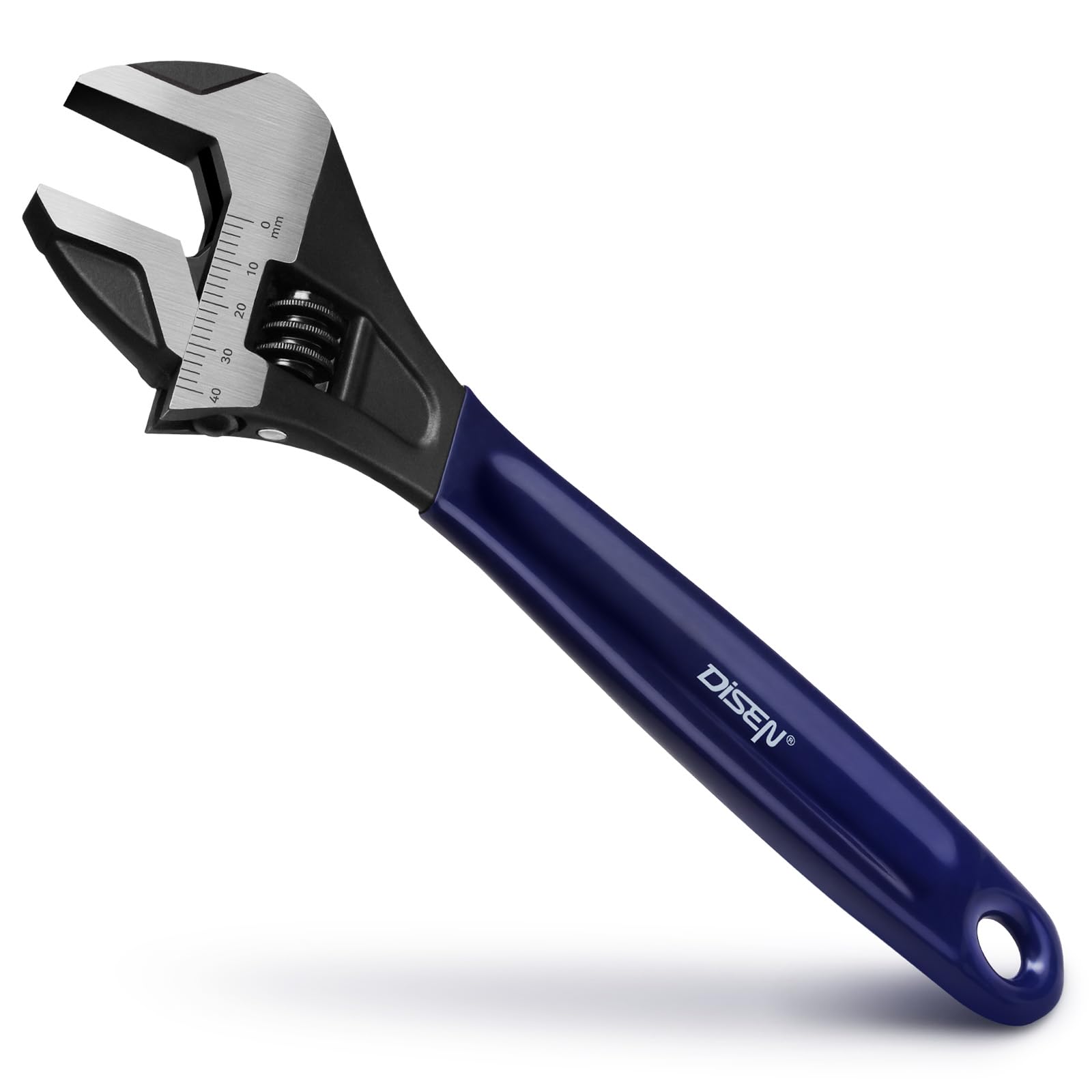 DISEN 300mm Schraubenschlüssel, Max. 40mm Maulweite Verstellbarer Rollgabelschlüssel Einmaulschlüssel aus Chrom-Vanadium Stahl