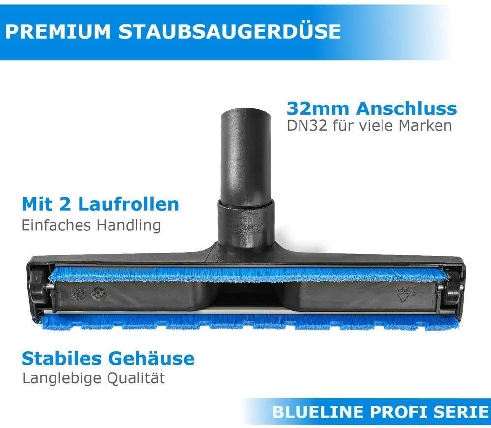 Parkettdüse 32 Mm – Staubsaugerbürste Für Hartböden, Kompatibel Mit Numatic, Kärcher & Mehr