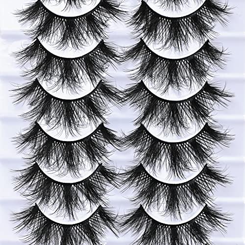 Farred Fluffy Eyelashes 8D Faux Mink Lashes Natural Look Lash Short Fake False Eyelash 10 Pairs (Z02|12-18Mm) #TOP5
