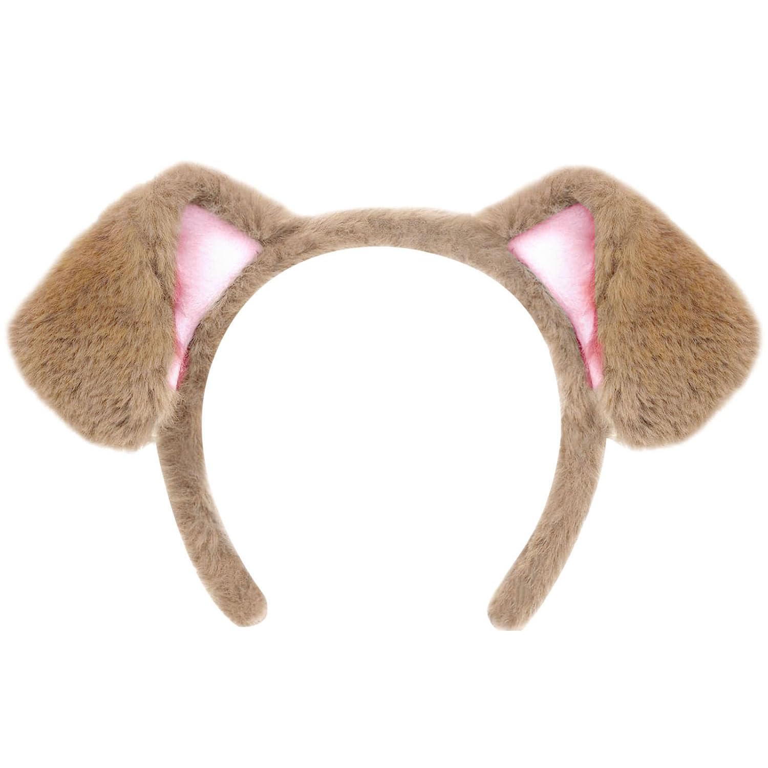 AMWYODK Animals Ears Headband,Dog Ears Headband,Fluffy Puppy Cosplay Costume Headwear for Halloween Christmas Party. (brown dog)
