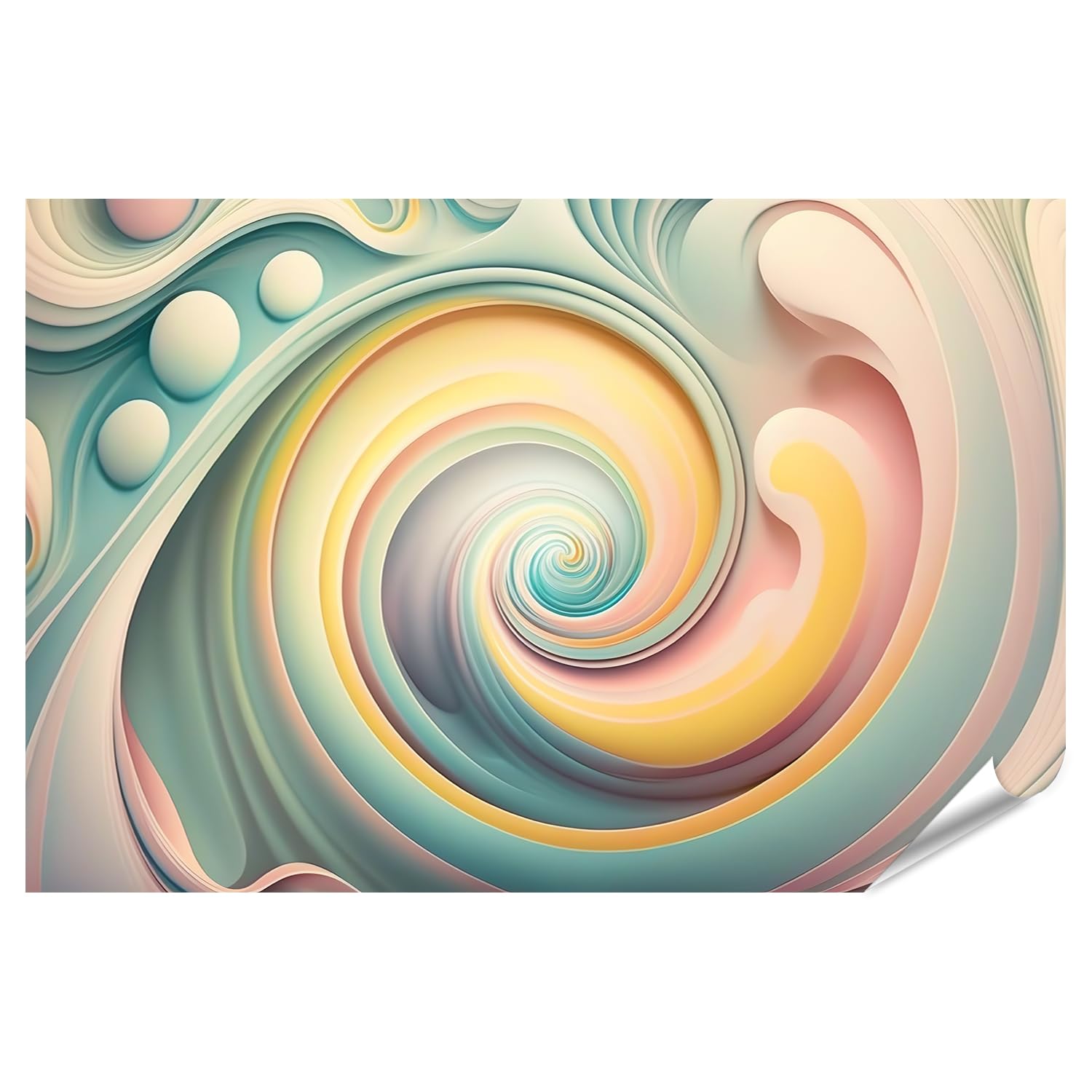islandburner Prime XXL - Poster a forma di turbinio colorato, fantasia, colori pastello
