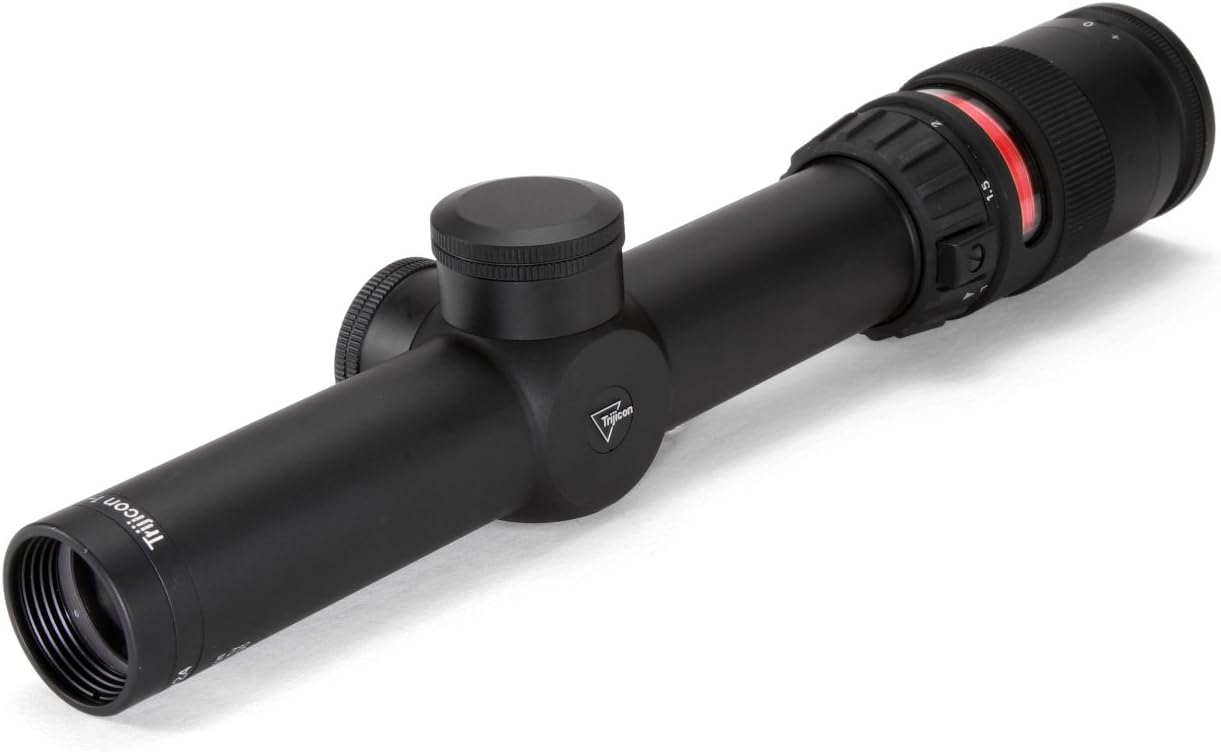 Trijicon TR24R AccuPoint 1-4x24mm Riflescope, 30mm Main Tube with BAC, Red Triangle Post Reticle, Matte Black