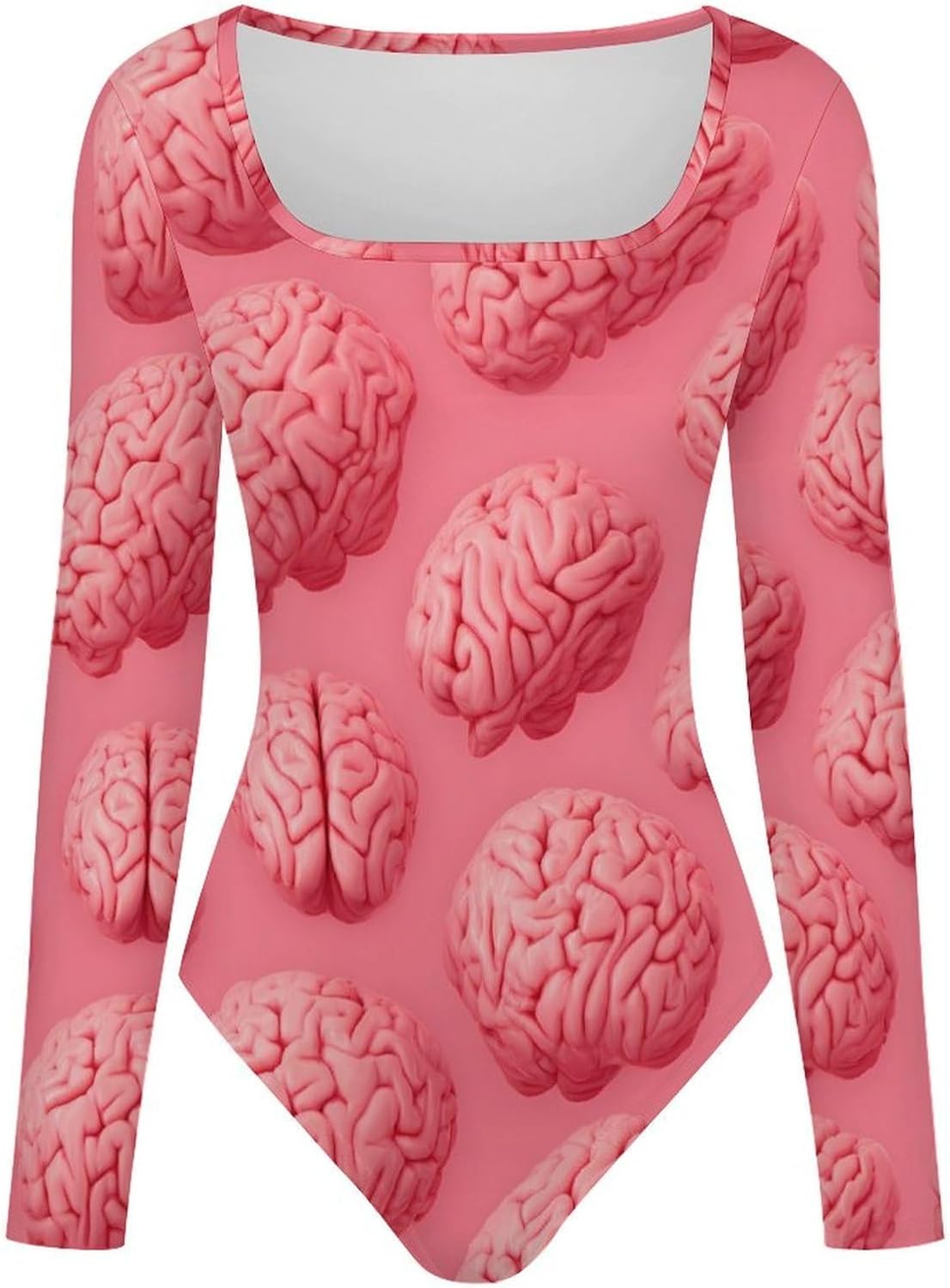 Funny Brain Women's Bodysuits Long Sleeve Top 5XL