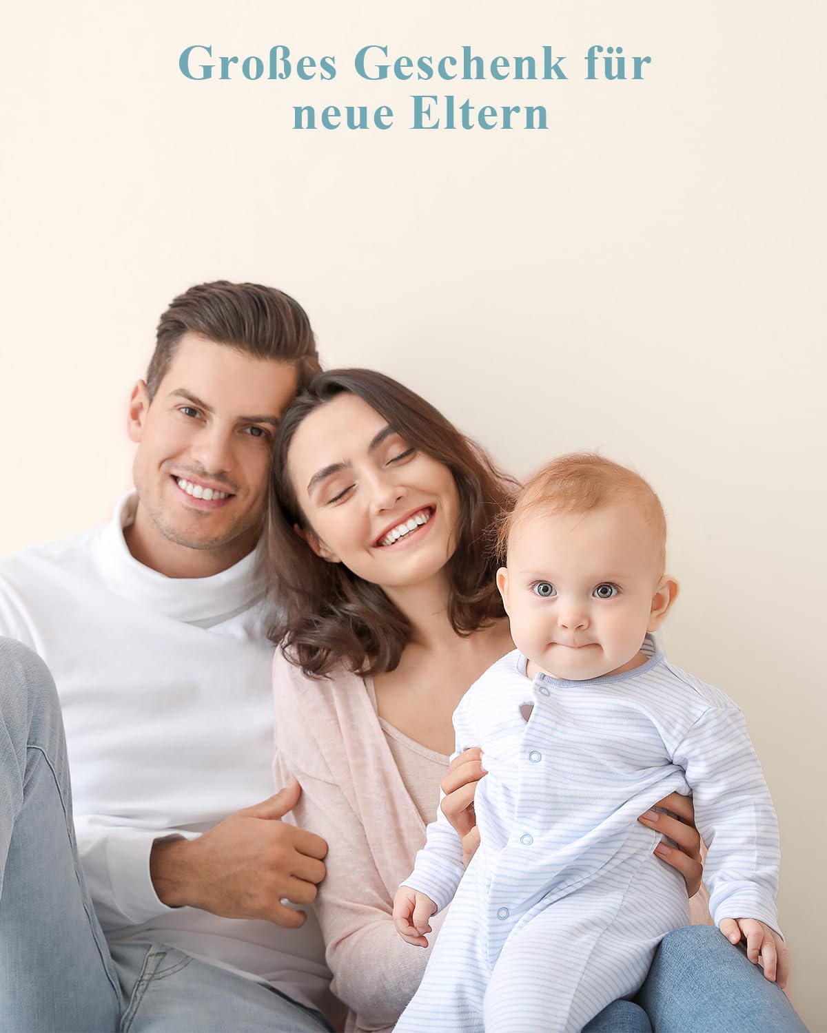 WUUK 2K Babyphone mit 2 Kameras (blau), 5,5 Zoll Display mit 360° Kamera | 135° Weiter Blickwinkel, APP Unterstützen, One-Touch-Anruf, Bewegungs/Geräuscherkennung, White Noise