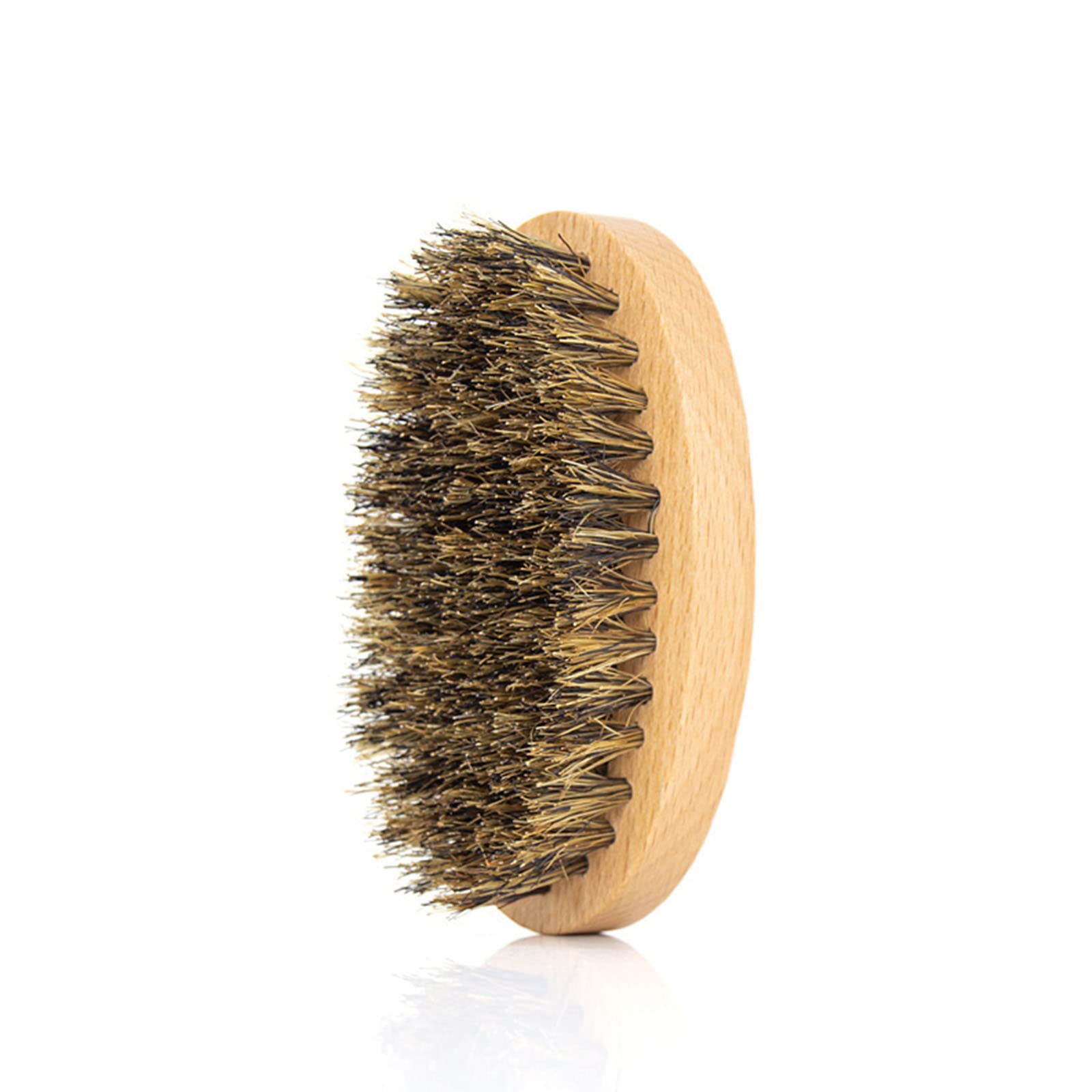 Beard Comb Oval Wood Handle Beard Grooming Brush Boar Bristle Brush Men Beard Grooming Tool For Grooming