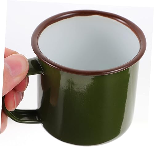 Miniatura 8 de Yardwe 4 tazas de esmalte retro multifuncionales de colores surtidos para uso ligero y fácil de limpiar para bebidas de vino