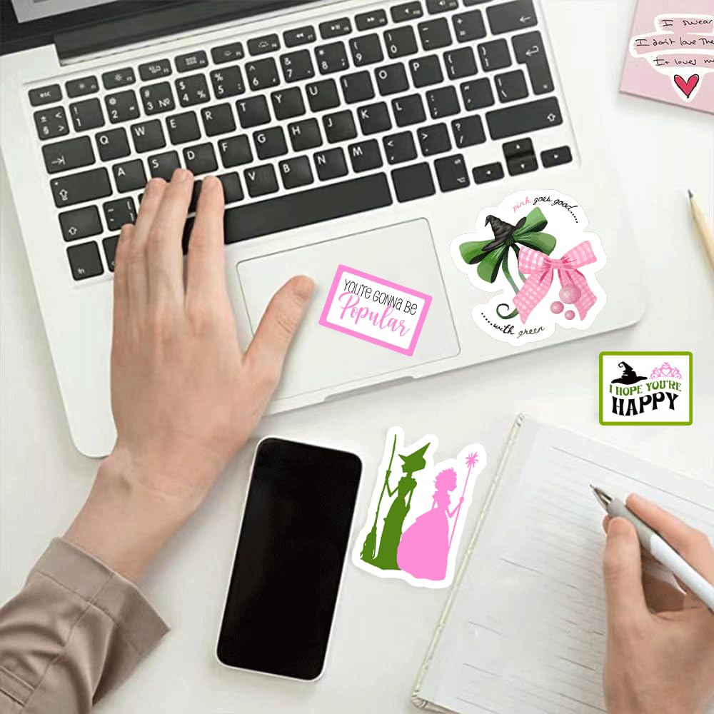 Wicked Bransoletka Elphaba Galinda Pasujące Bransoletki Wicked Merch Biżuteria Muzyczne Akcesoria Prezentowe, Duża, Stal Stopowa, Bez kamieni szlachetnych, Large, Stal stopowa, Bez kamieni