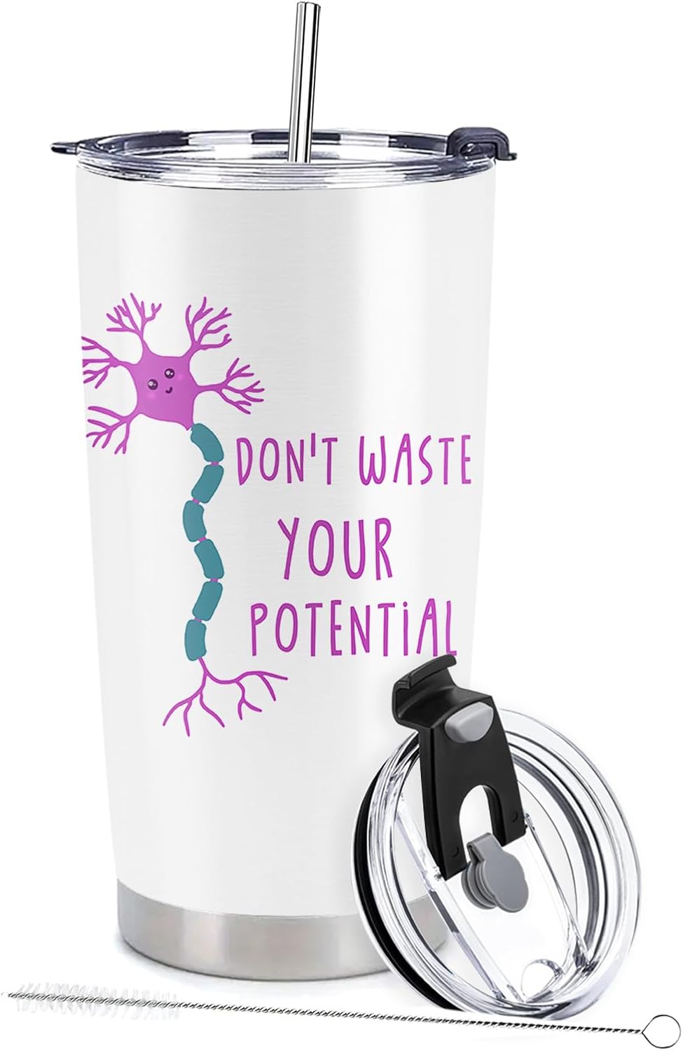 Neuroscience Gifts - Neurology Neurosurgeon Gifts - Stainless Steel Tumbler 20 Oz