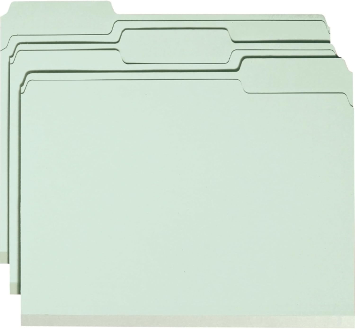 Smead 13234 Recycled Folder Two Inch Expansion 1/3 Top Tab Letter Gray Green 25/Box