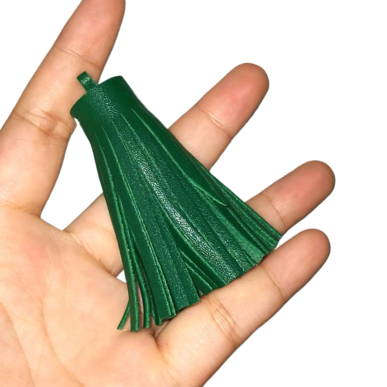 ROMDANTY 12pcs Short Leather Tassels, Leather Tassel Charms for Keychains, DIY Jewelry Making Accessories, Souvenir Craft Projects, Elegant Tassels for Bookmarks