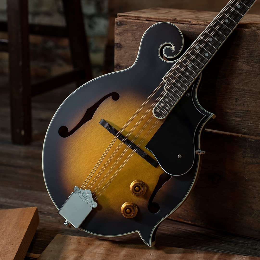 Washburn Americana Series, 8-String Mandolin, Right, Sunburst (M3EK-A) - Image 7