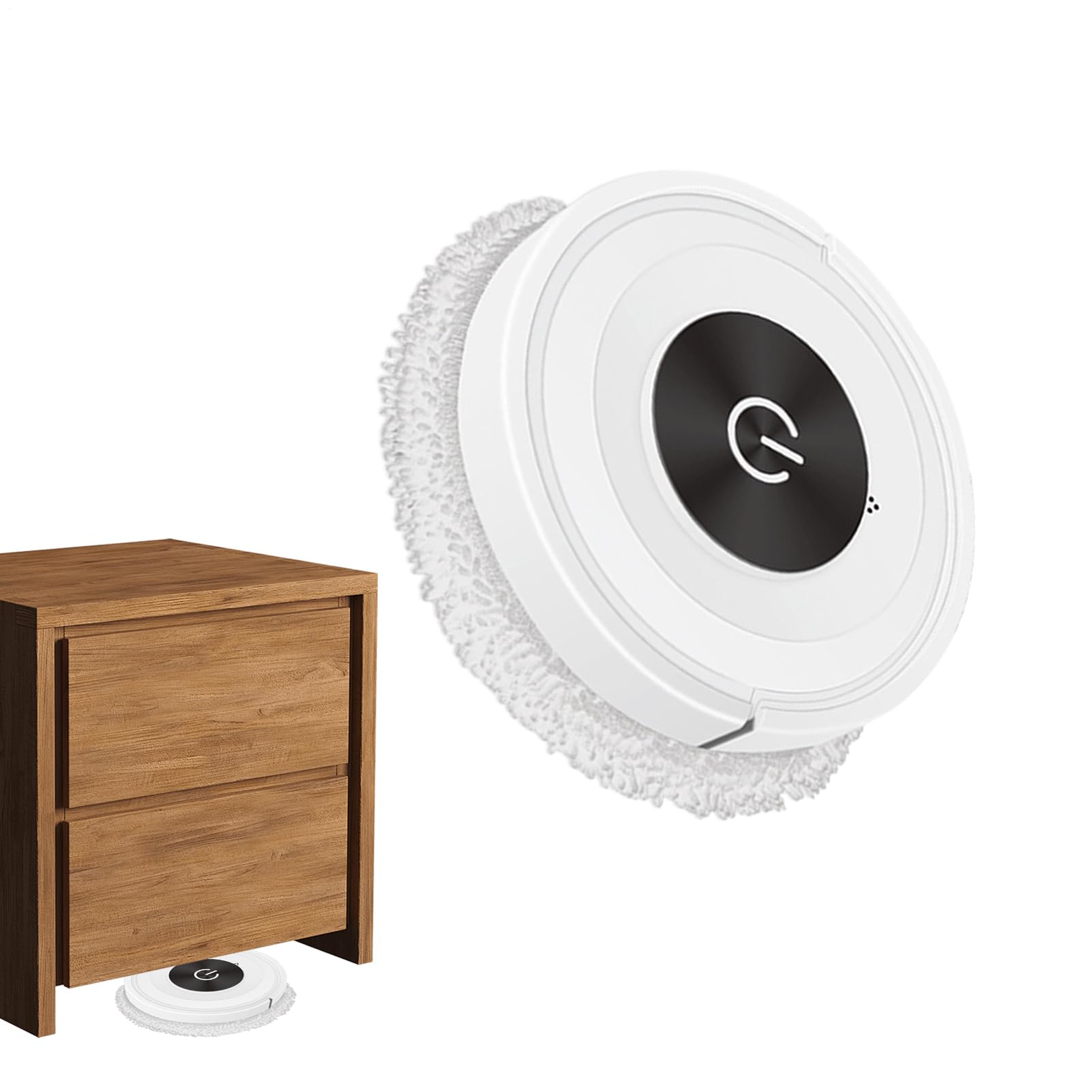 Robot Vacuum Cleaner and Scrubber | 2 in 1 Automatic Vacuum Cleaner and Mop for Home Floors, Smart Device for Floor Cleaning Carpet Pet Hair in Small Spaces in Home Living Room and