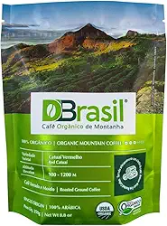 Café Dutra D'Brasil Café Orgânico De Montanha Torrado E Moído 250G 100% Arábica Certificado Orgânico Brasil Usda Rainforest