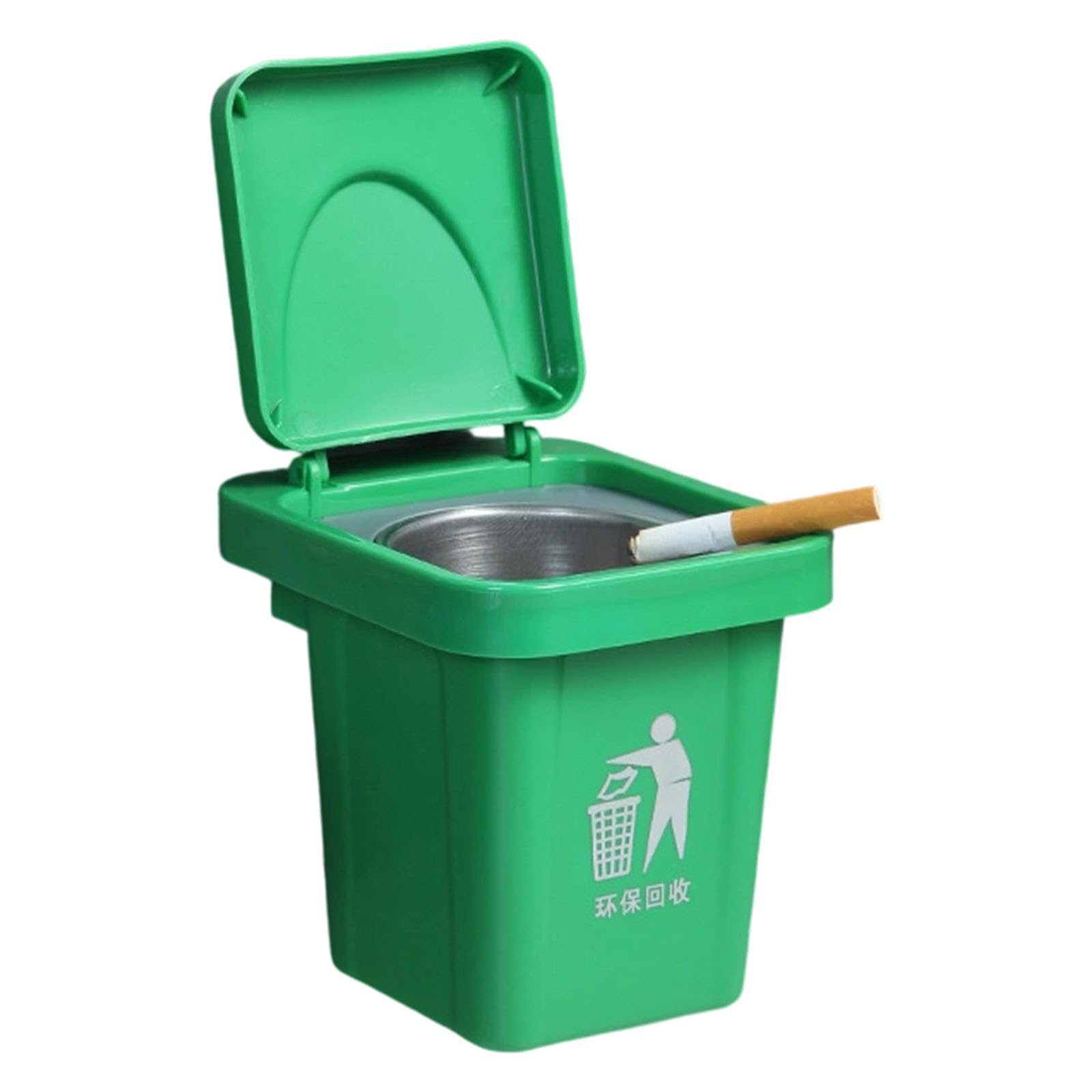 Wall Mounted Ashes Tray Multipurpose Trash Container Removable Stainless Steel Inner Bucket ABS Miniature Dustbin Decors Wall Ashcan