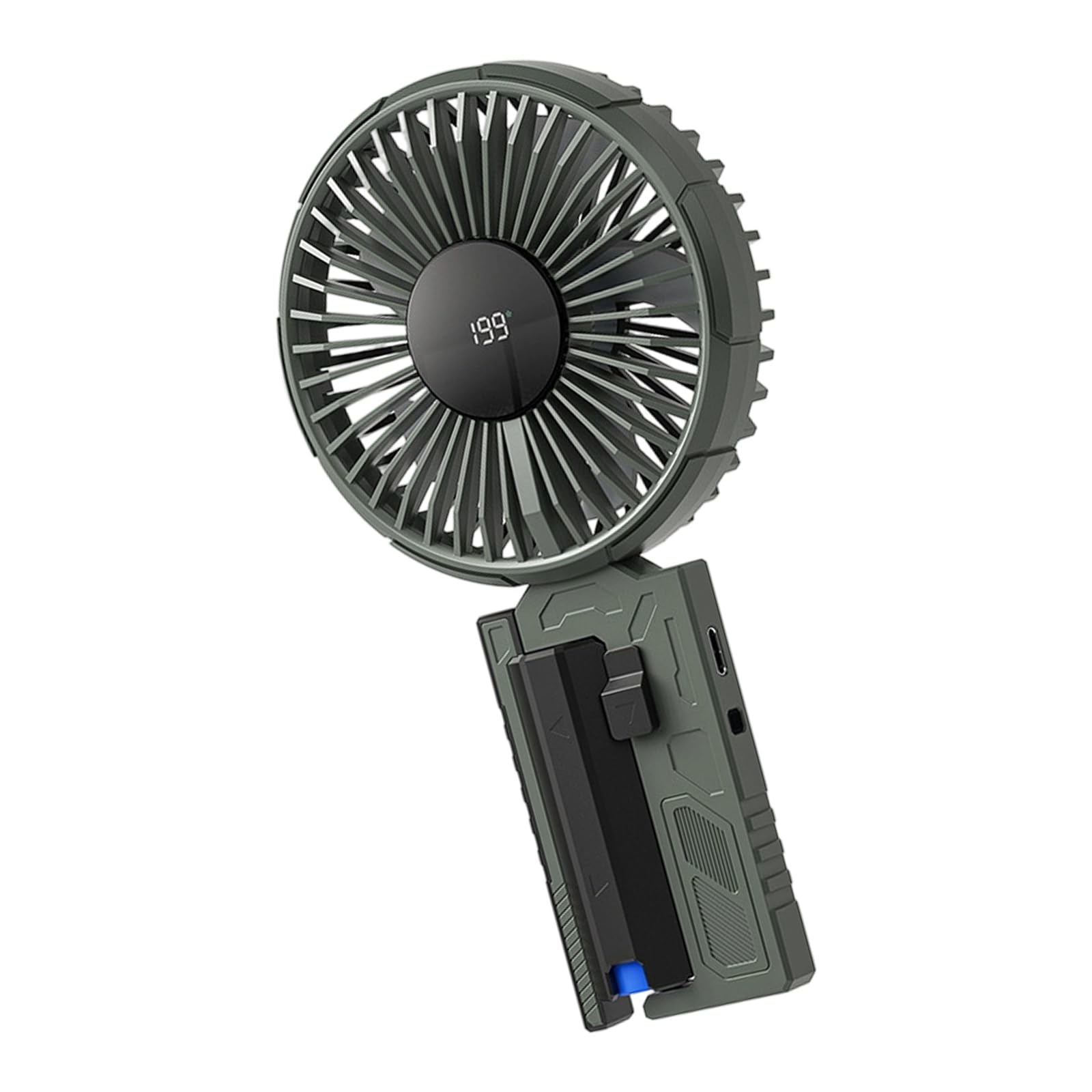 FROMCEO Rechargeable Handheld Electric Fan with LED Display Strong Airflows Light Weight Travel Fan