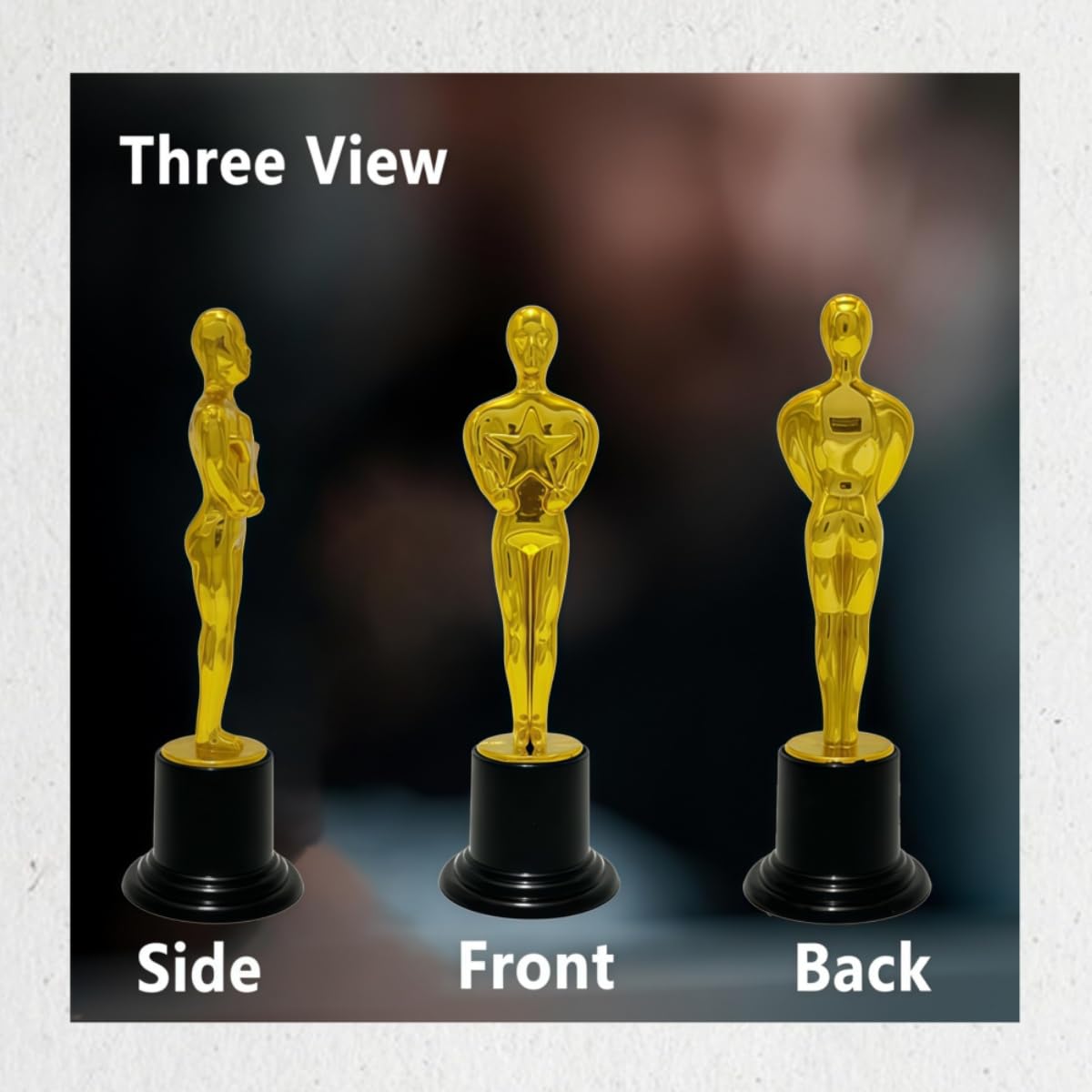Trofeos de Oro,4 piezas trofeos Futbol Personalizados,Molde de Trofeo de Oro Plástico,Estatuilla Mini Trofeo,para Premios Deportivos de Fútbol y Galas de Premios, Aumentar la Cohesión del Equipo — view 7