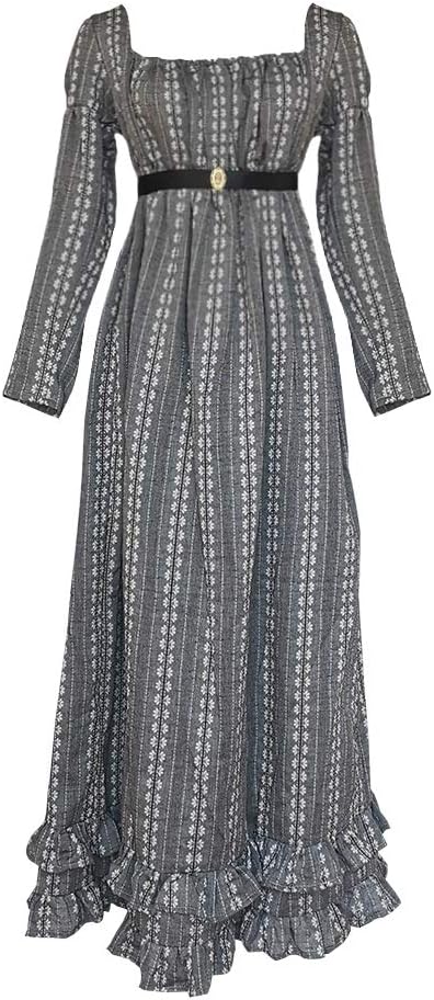 High Waistline Ball Gown Tea Trim Dress Jane Austen Vintage Dress Regency Dress