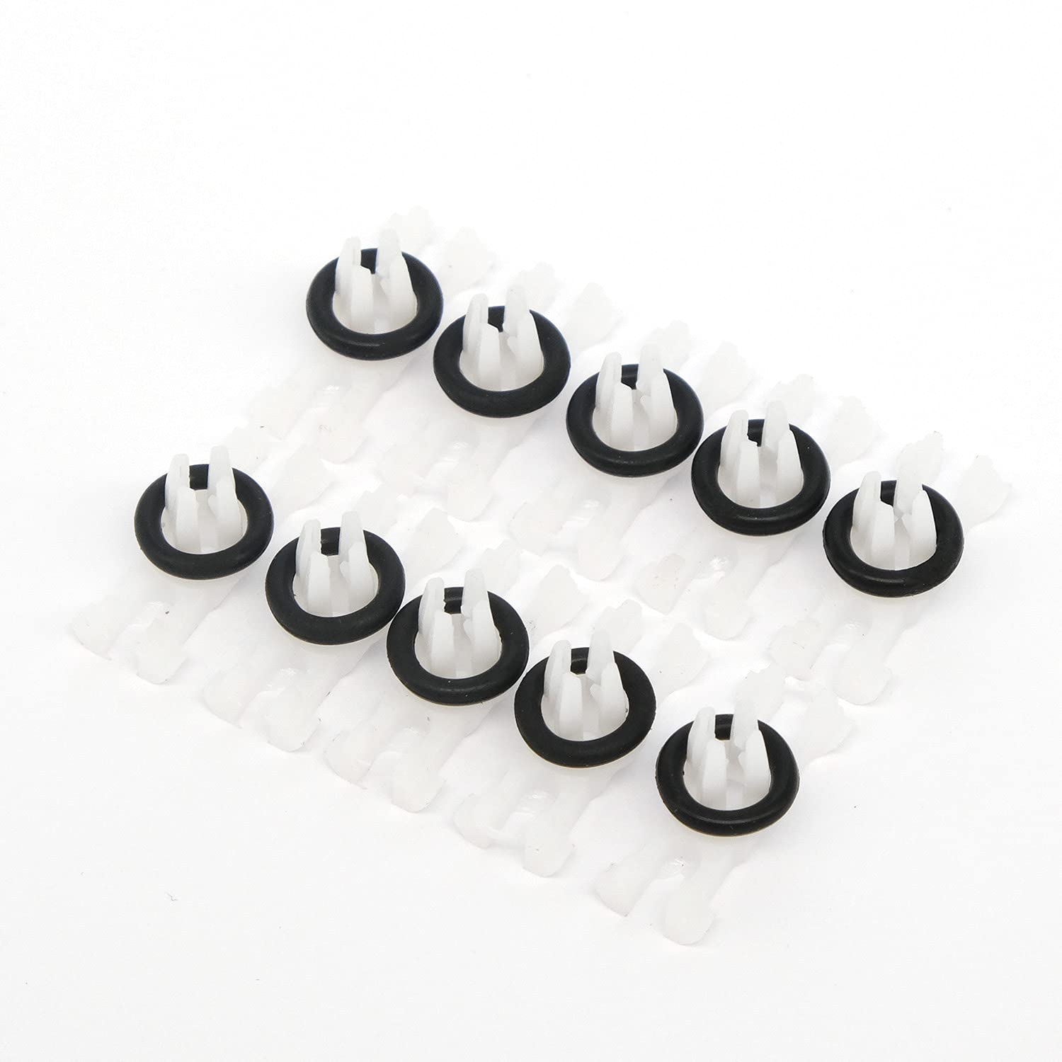 AutoE 10Pcs Top Roof Rain Gutter Moulding Trims Fastener Clips For