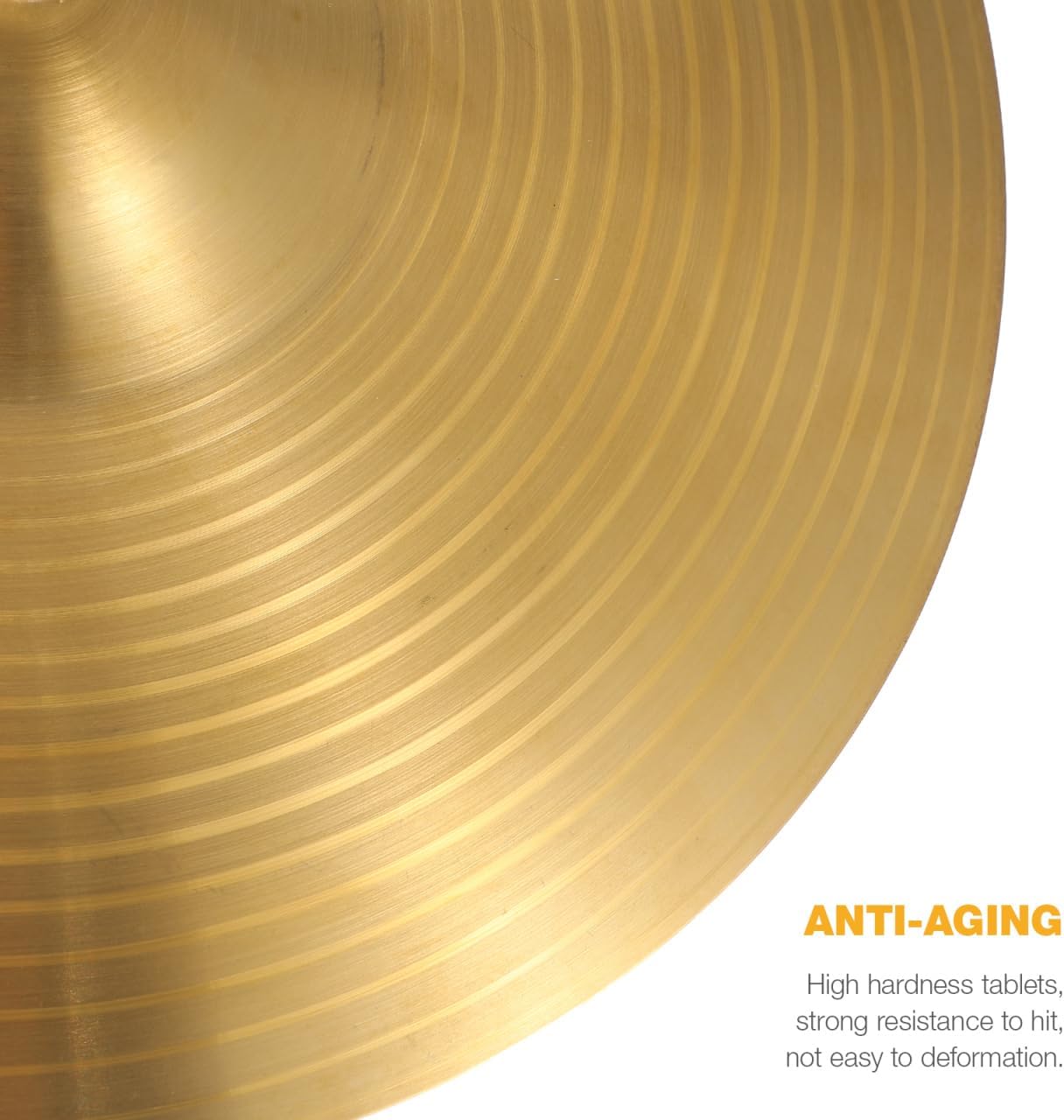 Crash Ride Cymbal Bass Drum Cymbal Percussion Replacement Traditional Finish Brass for Drum 10 Inch
