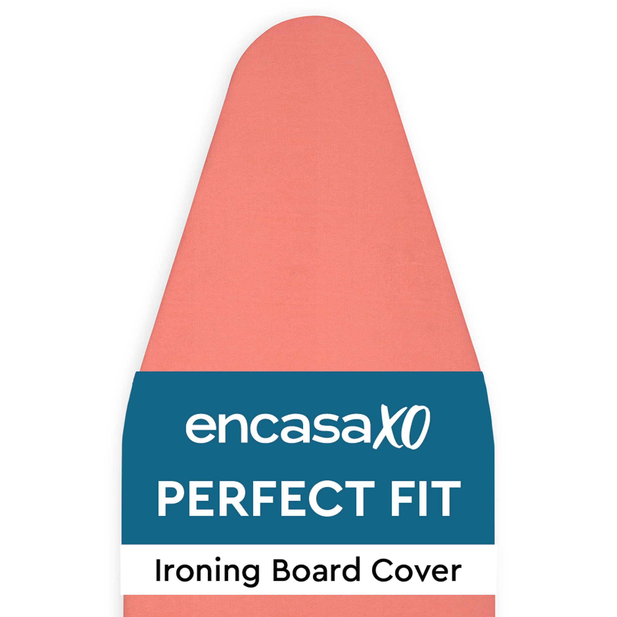 Encasa XO Mini Ironing Board Cover with Extra Thick Pad, Plain Colors, Elasticated, (Fits Standard Large Boards of 125x39 cm) Heat Reflective - Grey — view 21