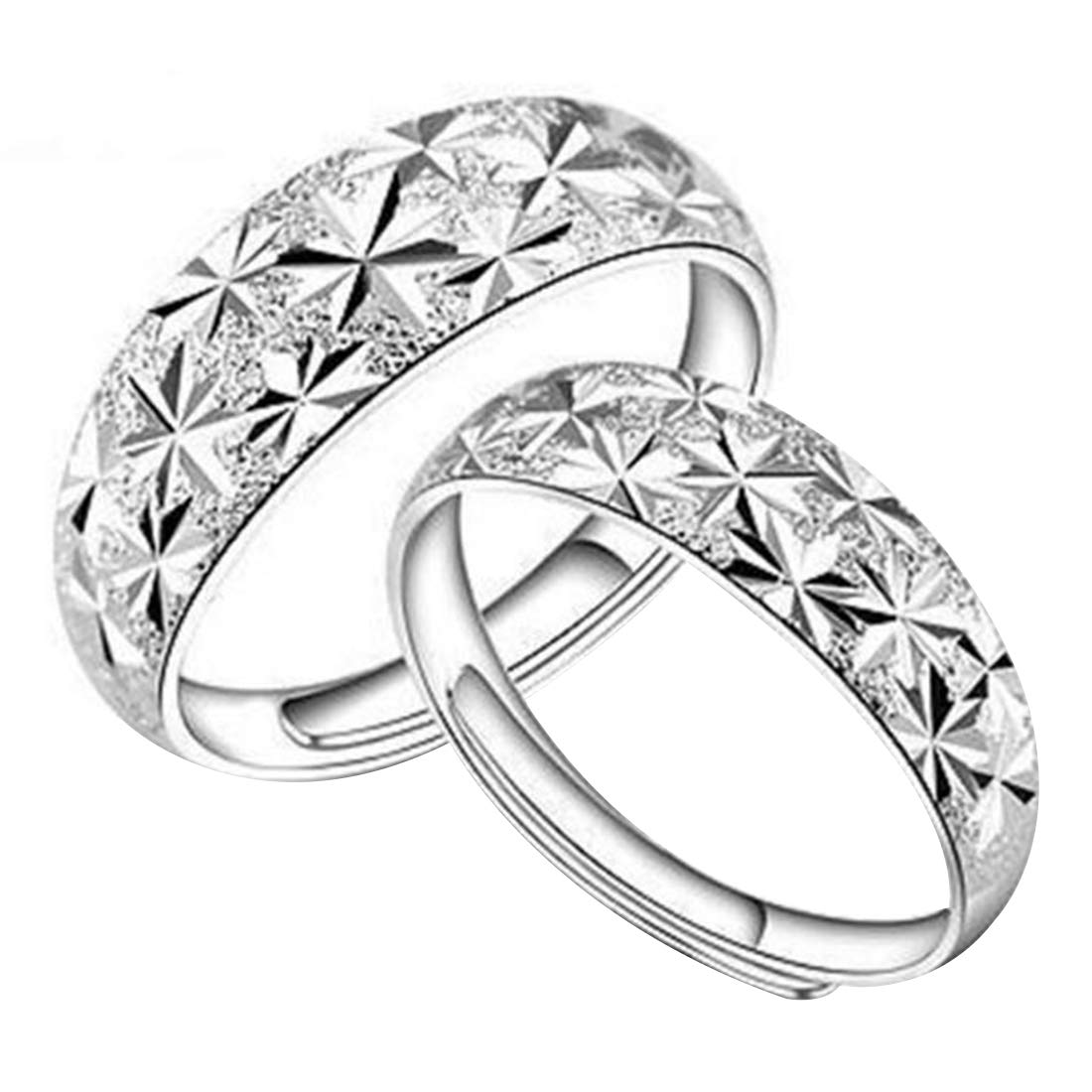 Peora Unisex-Adult Silver Plated Couple Rings For Lovers Wedding Engagement Promise Band For Men And Women Valentine Gift Jewellery Sets Girlfriends Boyfriends, Size_9 (B07NCZS5FM) Amazon Price History, Amazon Price Tracker