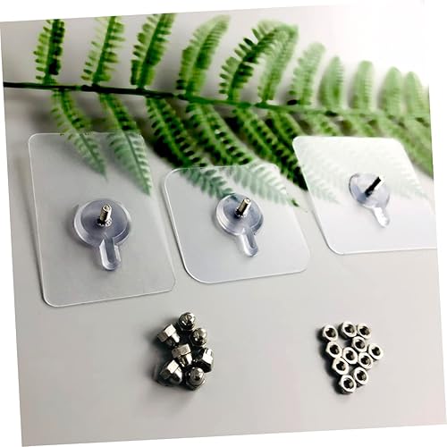 Miniatura 7 de ORFOFE 40 piezas de calcomanías de tornillo sin rastro ganchos para montar en la pared ganchos para colgar fotos ganchos para colgar en la pared