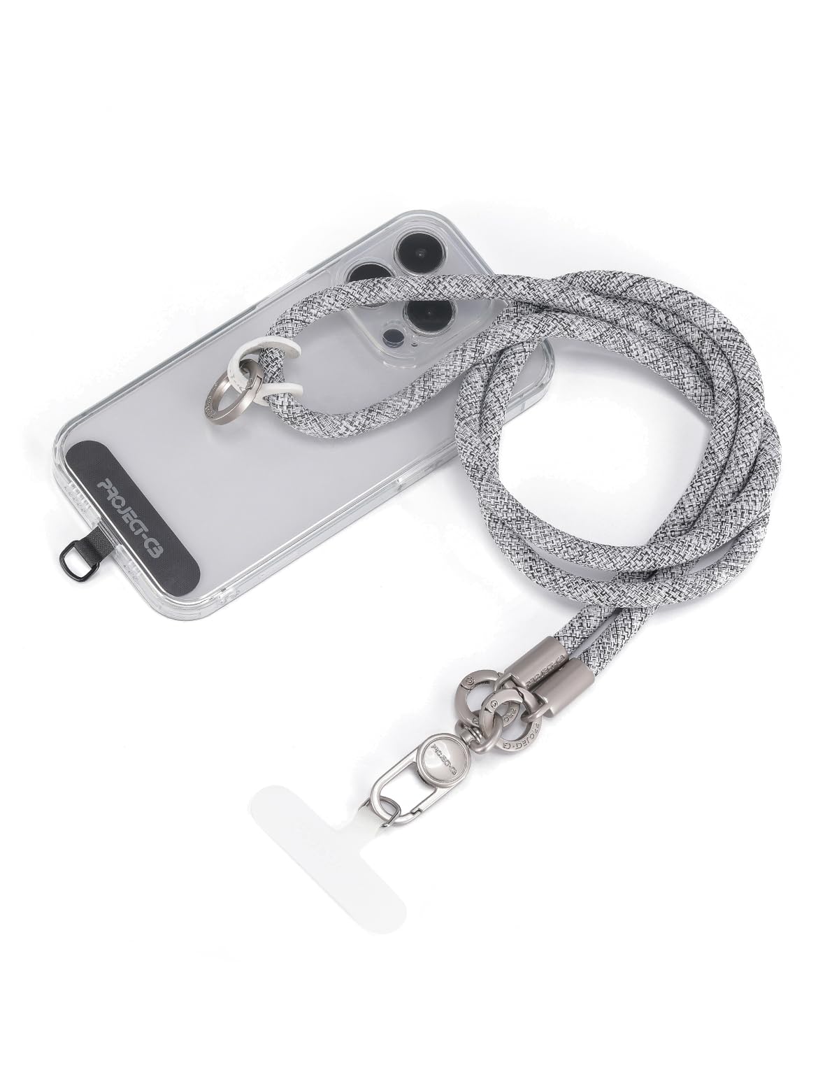 Photo 1 of project-cb Phone Lanyard1, Phone Tether Tab2, Crossbody Cell Phone Lanyard, Rope Lanyard, Universal Adjustable Phone Strap (FoggyBlack-S)