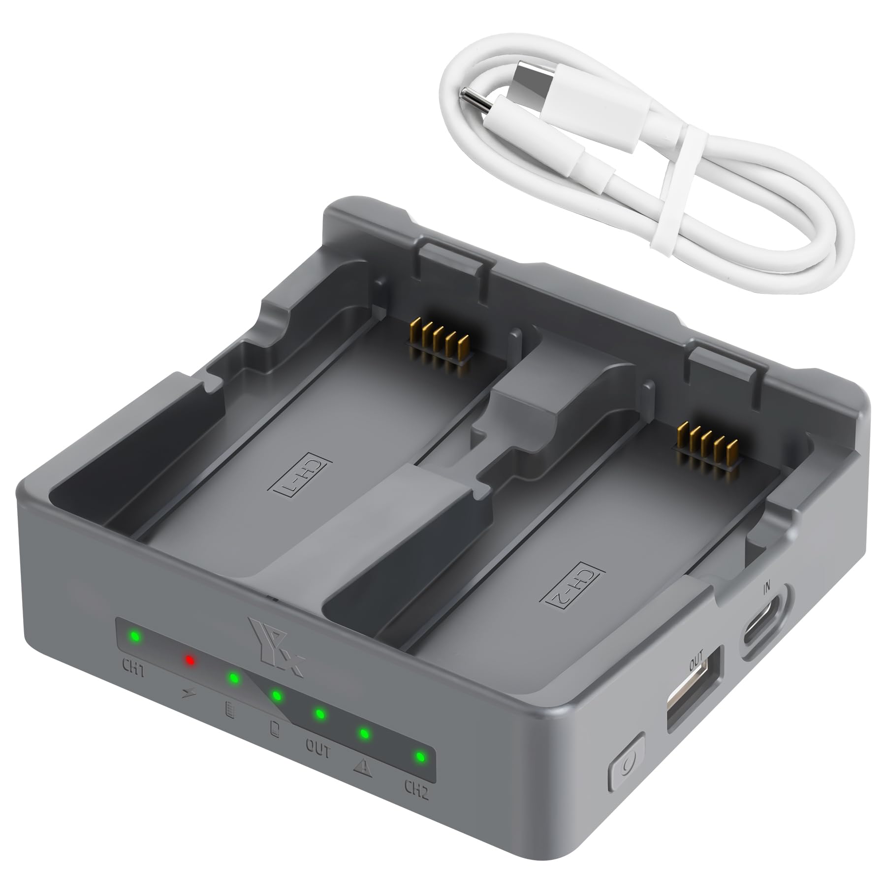 Do inteligentnej ładowarki i urządzenia konserwacyjnego DJI Neo 2, szybka ładowarka Dual-Bay z inteligentnym zarządzaniem energią, automatyczne równoważenie i ochrona baterii, do akumulatorów DJI Neo