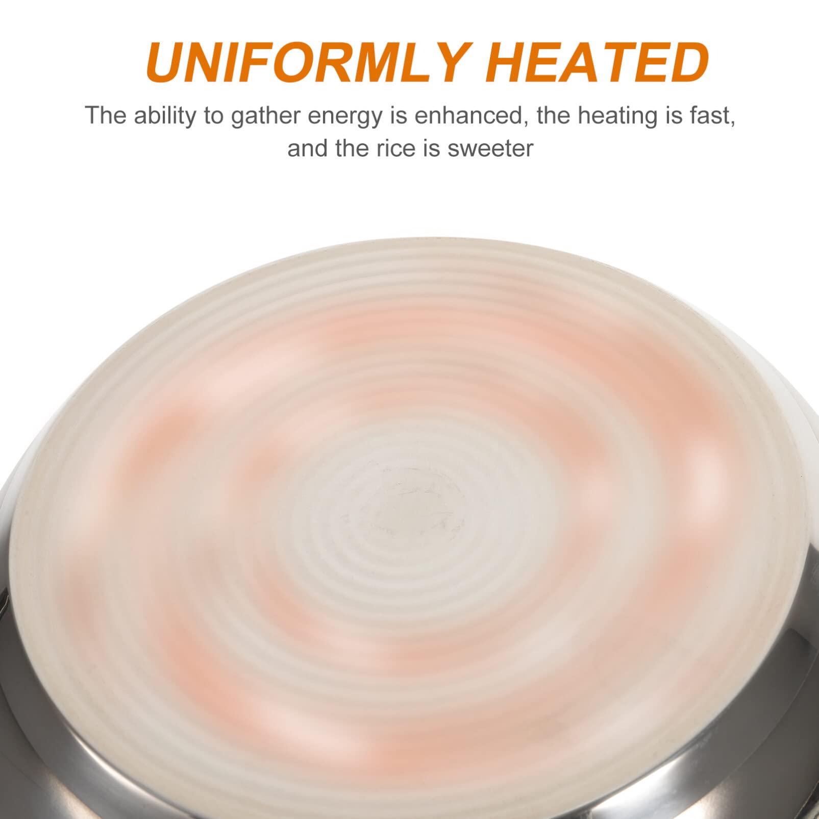 Cuociriso in acciaio inox, pentola interna da 2 l, fornello per riso in acciaio inox, contenitore in acciaio inox, contenitore antiaderente per cucina e ristorante