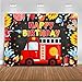 Mocsicka Fireman Birthday Backdrop Fire Truck Happy Birthday Party Decorations Banner Fireman Theme Kids Bday Background Boys Birthday Party Supplies (7x5ft) red