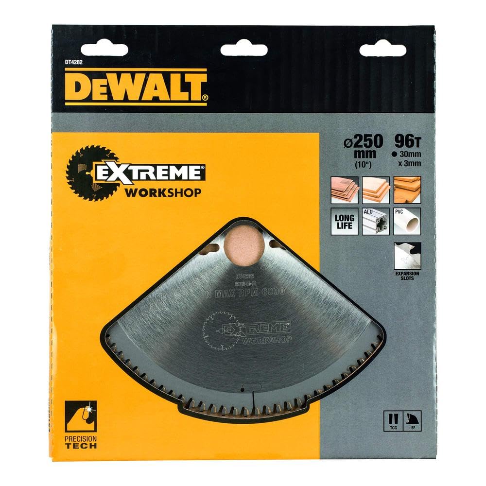 Dewalt DT4282-QZ - Hoja de sierra circular para maquina estacionaria, 250 x 30 mm, 96D