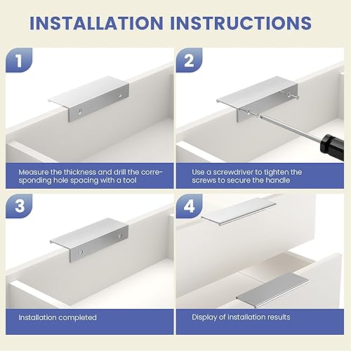 Miniatura 7 de Peaha LS7030SNB76 - Paquete de 10 tiradores de níquel cepillado de 3 pulgadas, manijas de gabinete para puerta de armario, níquel cepillado de 2.992