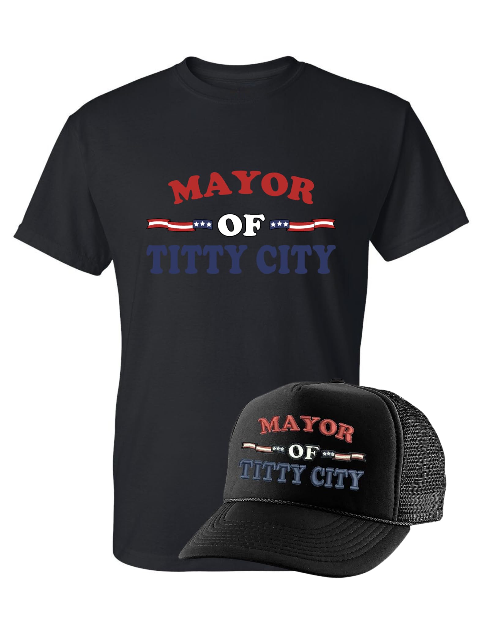 Trucker Hat Mayor of Titty City Funny Snapback Cap