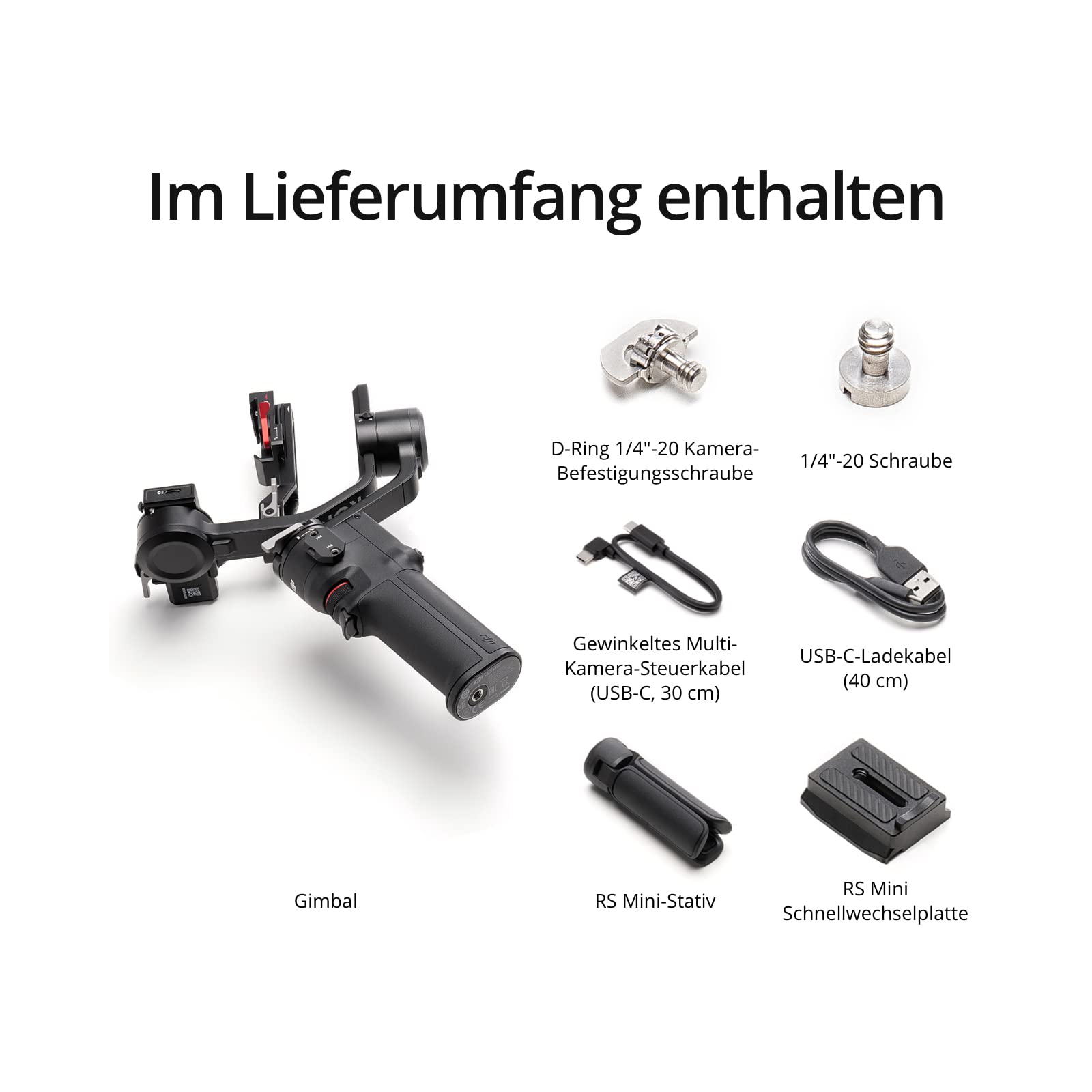 DJI RS 3 Mini Leichter Stabilisator 3-Achsen Gimbal 2 kg Zuladung Bluetooth-Aufnahmetaste Native vertikale Aufnahme