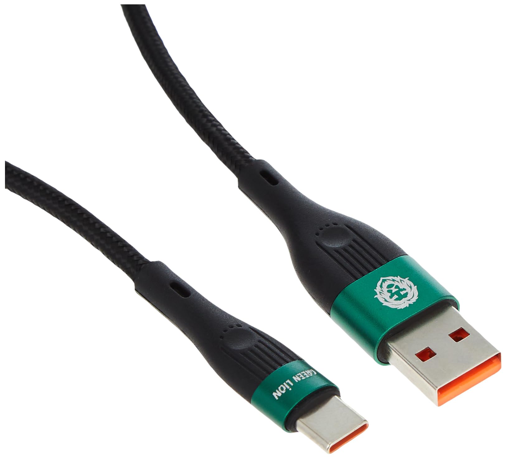 Green Lion USB-A to Type-C Braided Cable 3M - Black